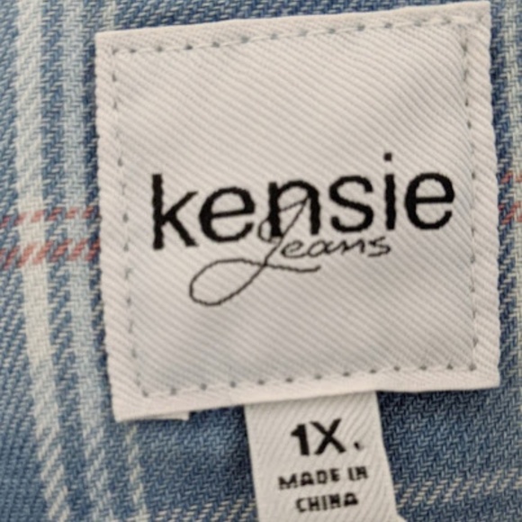 PLUS SIZE Kensie Denim Sherpa Jacket 1X - Picture 6 of 7